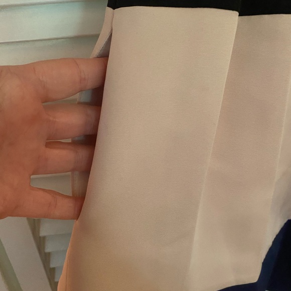 NWT Kate Spade Colorblock Bow Silk Dress Multi Color Cream Navy Size 4 - Picture 6 of 6